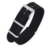 Bracelete Estilo Nato Ribbed Black