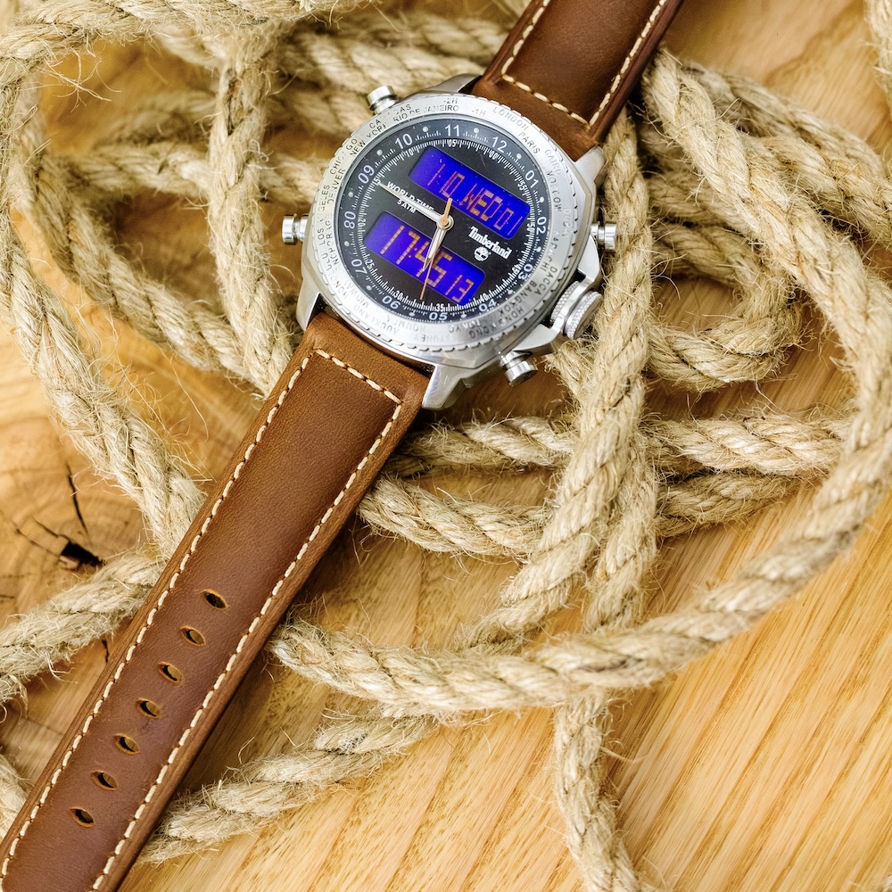 Bracelete em Pele Acolchoada - Outdoor Dark Brown - Image 3