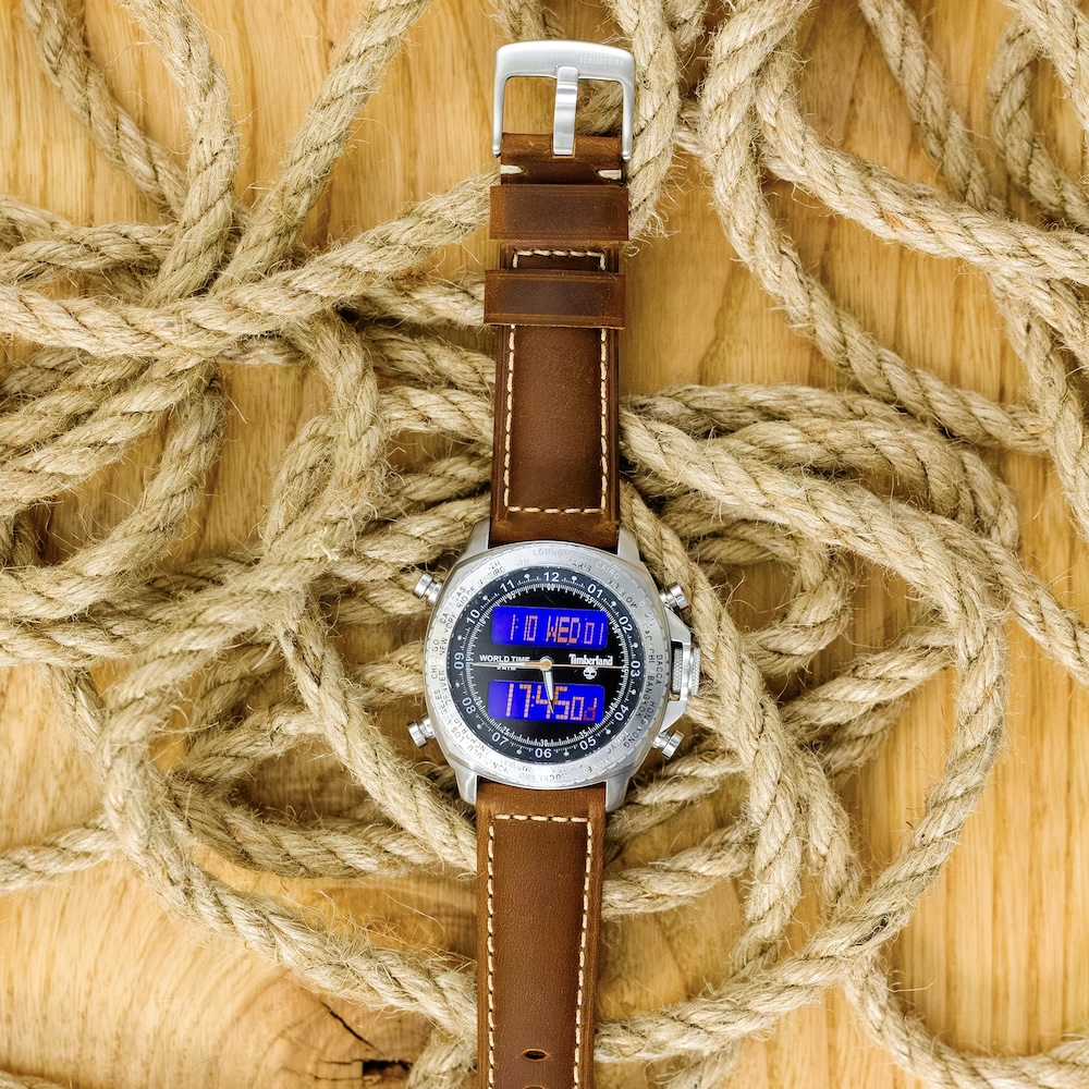 Bracelete em Pele Acolchoada - Outdoor Dark Brown - Image 2