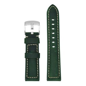 Bracelete em Pele Acolchoada – Outdoor Green